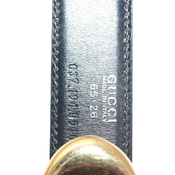 GUCCI Belt Leather 29.9"" Red Gold 037 194 0910 Auth 133494 - Picture 7 of 10